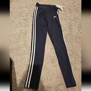 Kids Navy Blue Track Pants with White Stripes